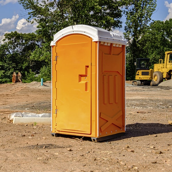 can i customize the exterior of the porta potties with my event logo or branding in Steuben